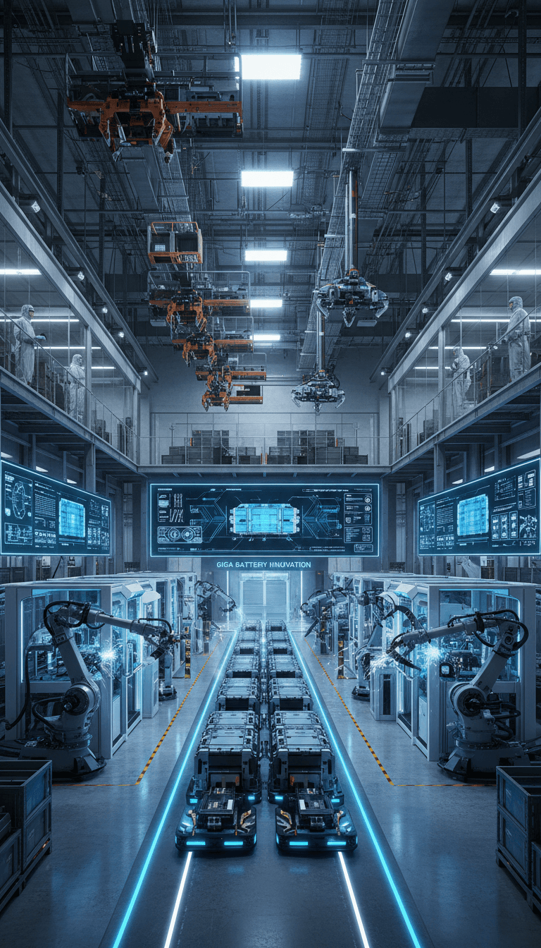 Electric vehicle battery factory with advanced construction